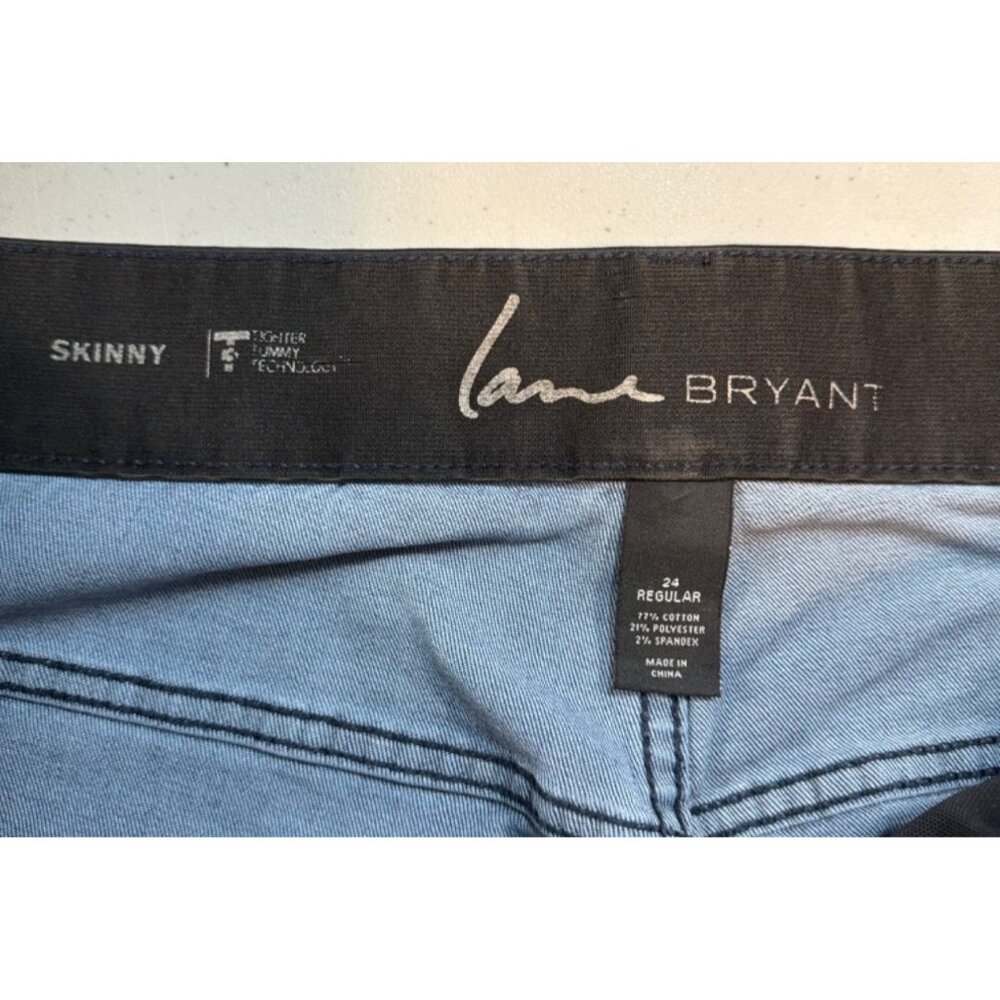 Lane Bryant Regular Skinny Tighter Tummy Tech Stretch Blue Jeans Size 24 - Picture 9 of 9